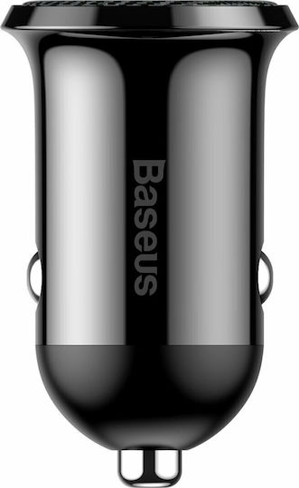 Baseus Grain Pro Car Charger 4.8A with Ports: 2xUSB Black Color