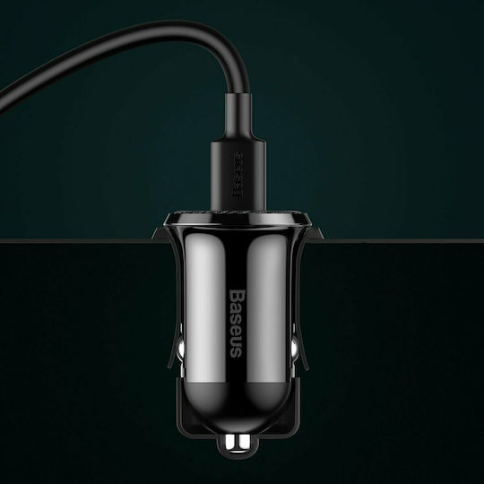 Baseus Grain Pro Car Charger 4.8A with Ports: 2xUSB Black Color