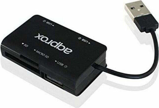 Approx HT8B USB-Hub Mit 3 USB 2.0 Anschlüssen Mit USB-A Anschluss