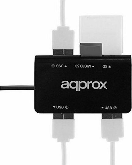 Approx HT8B USB-Hub Mit 3 USB 2.0 Anschlüssen Mit USB-A Anschluss