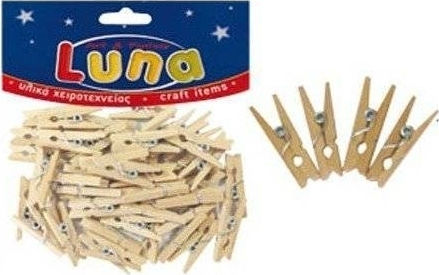 Luna Ξύλινα Μανταλάκια 12τμχ