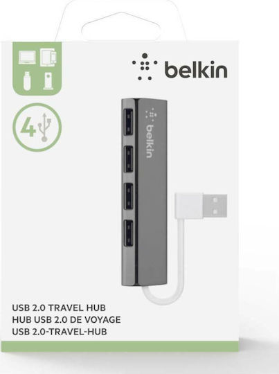 Belkin Hub 4 Θυρών USB 2.0 με σύνδεση USB-A