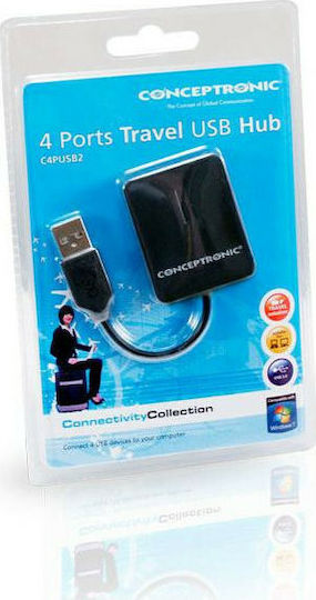 Conceptronic Hub 4 Θυρών USB 2.0 με σύνδεση USB-A