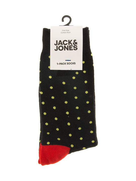 Jack & Jones Ανδρικές Κάλτσες με Σχέδια Black/Maize