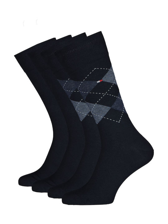 Tommy Hilfiger Men's Patterned Socks Blue 2Pack
