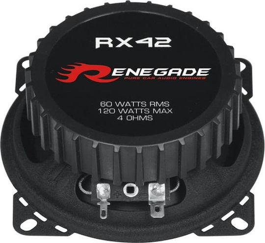Renegade Car Audio RX-42 Σετ Ηχεία Αυτοκινήτου 4" με 60W RMS (3 Δρόμων)