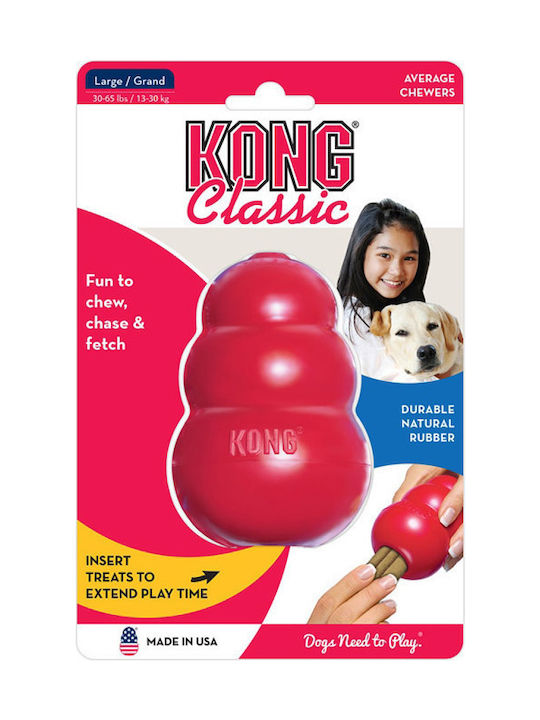 Kong Classic Играчка За Куче За Дъвчене От Каучук Large 10.5см Червена 1бр