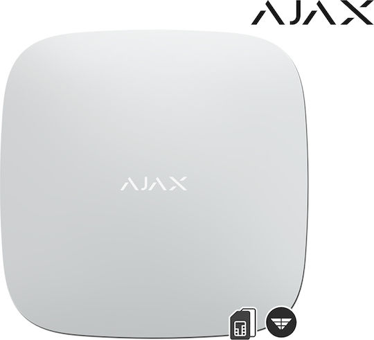 Ajax Systems StarterKit Cam Plus Wireless Alarm System with Motion Detector , Door Sensor , Remote and Hub (Wi-Fi / GSM) White