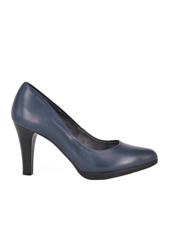 Anatomic Leather Navy Blue High Heels
