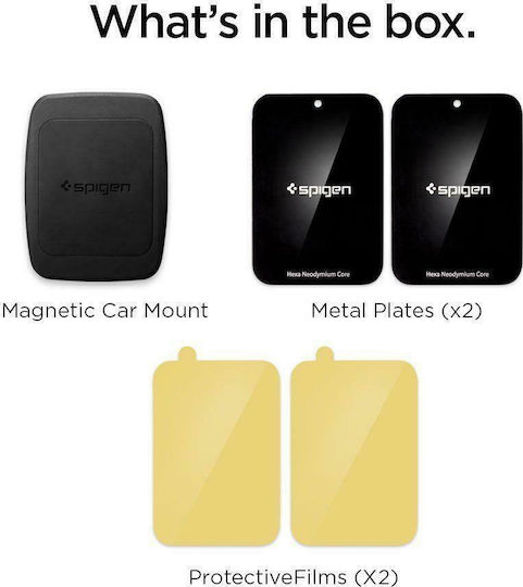 Spigen Kuel H12 Hexa-Core Car Mobile Mount with Magnet Black