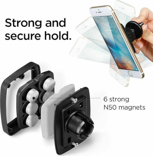 Spigen Kuel H12 Hexa-Core Car Mobile Mount with Magnet Black