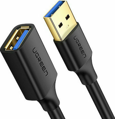 Ugreen USB 3.0 Cablu USB-A de sex masculin - USB-A femelă Negru 2m 10373