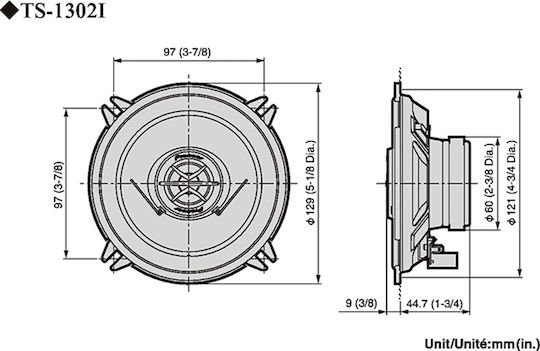 Pioneer Set Auto-Lautsprecher TS-1302i 5.25" mit 25W RMS (2 Weg)