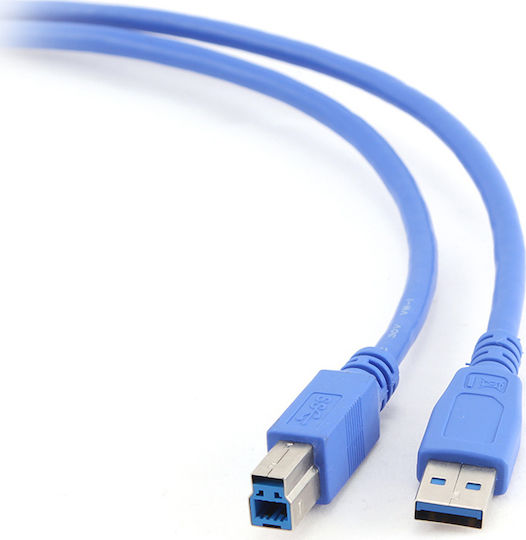Cablexpert 0.5m USB 3.0 Cable A-Male to B-Male Blue (CCP-USB3-AMBM-0.5M)