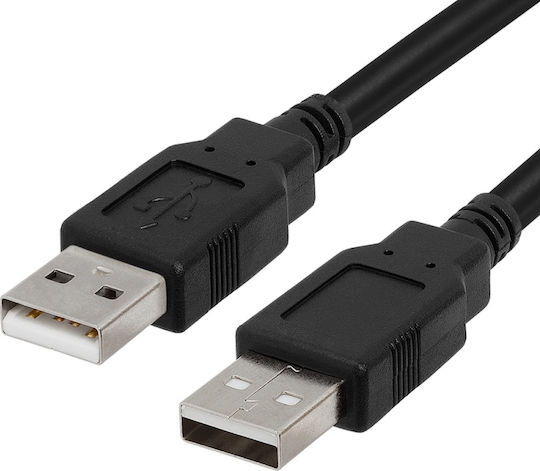 Bridge Cable USB 2.0 Cablu USB-A - USB-A Negru 1.5m AK018-S