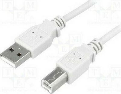 LogiLink 3m USB 2.0 Cable A-Male to B-Male White (CU0008)