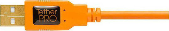 Tether Tools USB 2.0 Cablu USB-A - mini USB-B Portocaliu 4.6m CU8015-ORG