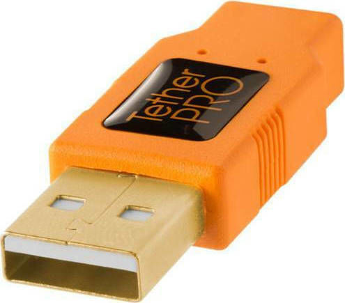 Tether Tools USB 2.0 Cablu USB-A - mini USB-B Portocaliu 4.6m CU8015-ORG