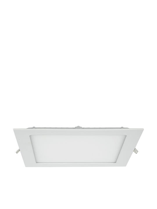 VK Lighting Square Recessed LED Panel 18W with Natural White Light 4000K 22.5x22.5cm