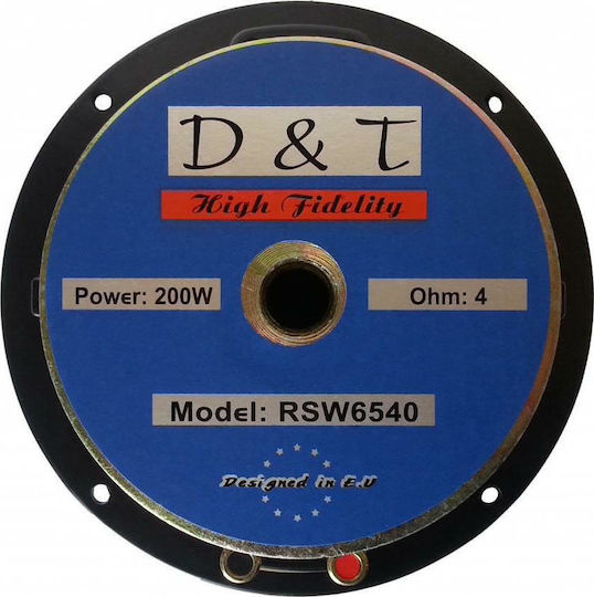 DT Electronics RSW-6540 Ηχείο Αυτοκινήτου 6.5" με 200W RMS (Woofer)