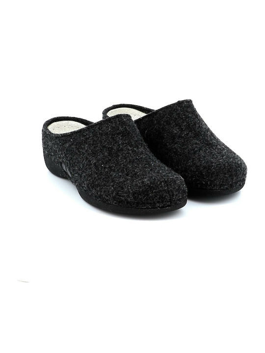Lauren Anatomical Leather Women's Slippers Gray