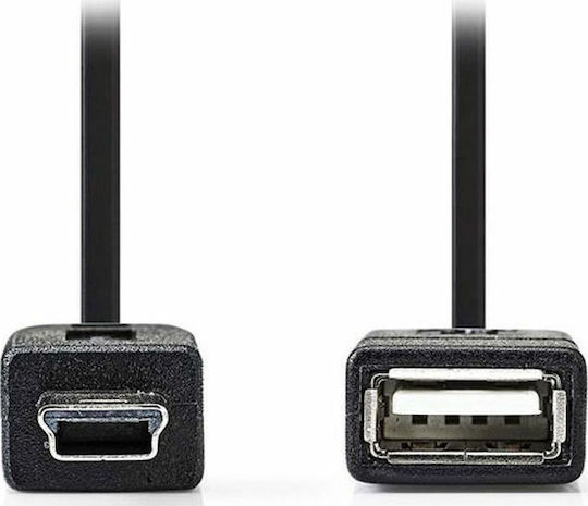 Nedis USB 2.0 Cable USB-A male - USB-B female 0.2m (CCGP60315BK02)