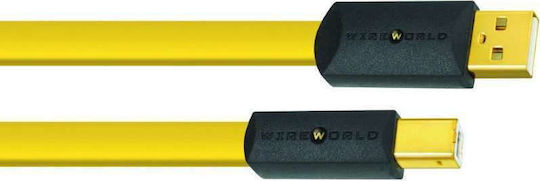 Wireworld USB 2.0 Cablu USB-A - USB-B Galben 0.6m