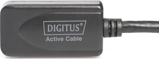 Digitus USB 2.0 Cablu USB-A - USB-A female Negru 20m DA-73102