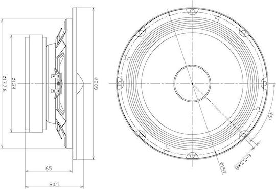 MTX Ηχείο Αυτοκινήτου 8" με 250W RMS (Midrange)