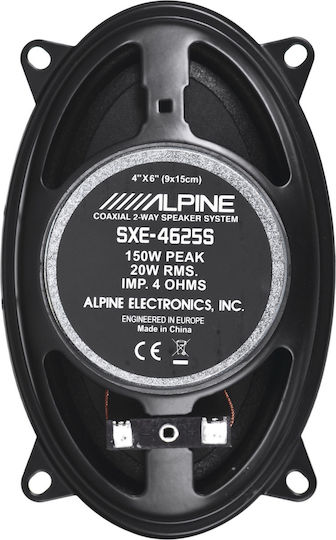 Alpine Σετ Ηχεία Αυτοκινήτου Ομοαξονικά 4x6" με 20W RMS (2 Δρόμων)