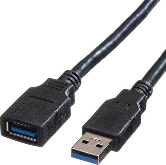 Roline USB 3.0 Cable USB-A male - USB-A female 0.8m (11.02.8977)