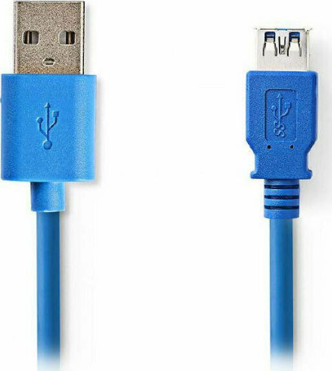Nedis USB 3.0 Kabel USB-A-Stecker - USB-A-Buchse Blau 1m CCGP61010BU10
