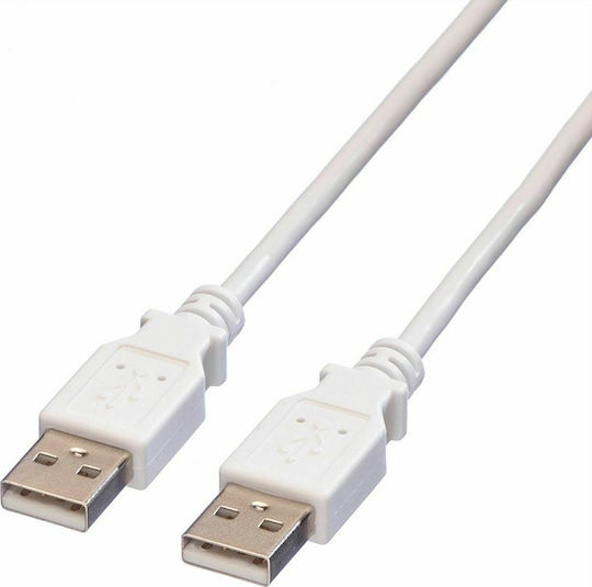 Roline USB 2.0 Кабел USB-A мъжки - USB-A мъжки Бял 1.8м 11.99.8919