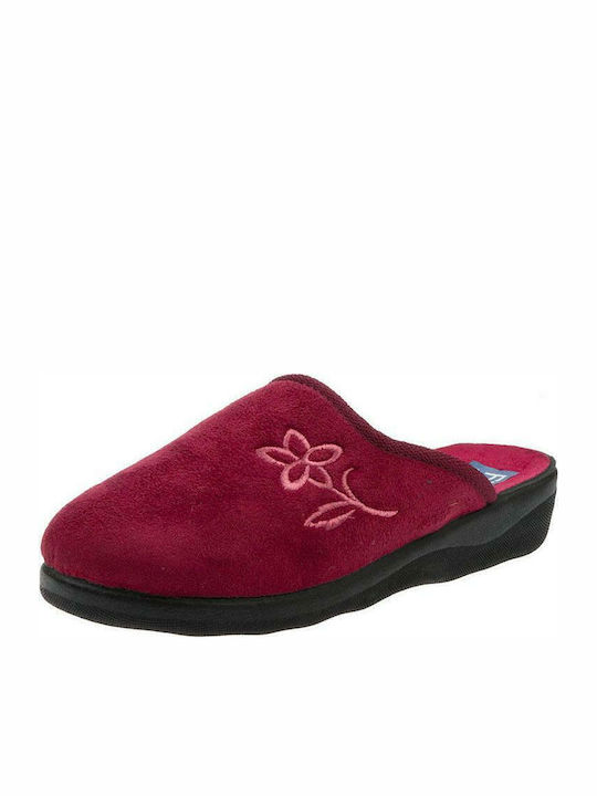 CLARA-F04 Anatomical Women's Slippers Burgundy