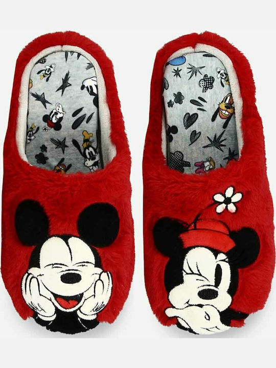Mickey Minnie Disney Anatomisch Kinderhausschuhe Rote