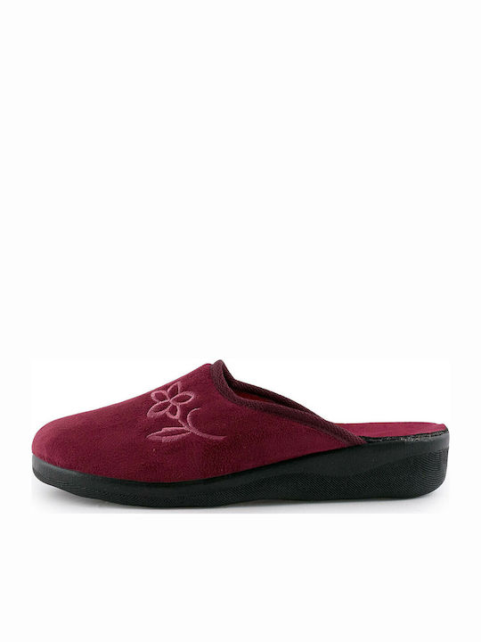 CLARA-F04 Anatomical Women's Slippers Burgundy