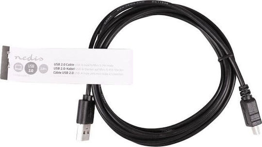 Nedis 2m USB 2.0 Cable A-Male to mini A-Male (CCGT60300BK20)