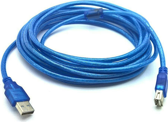 Ancus 5m USB 2.0 Cable A-Male to A-Female Blue