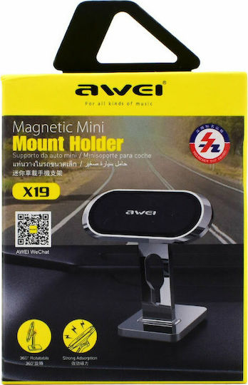 Awei X19 Silver Auto Handyhalterung mit Magnet Silber