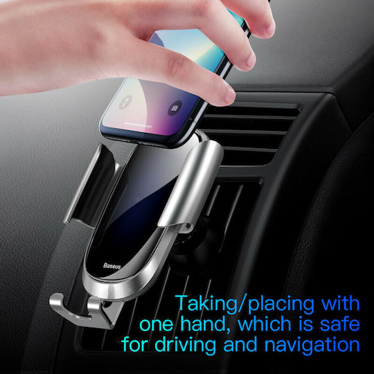 Baseus Glass Surface Gravity Car Mobile Mount with Adjustable Hooks Blue