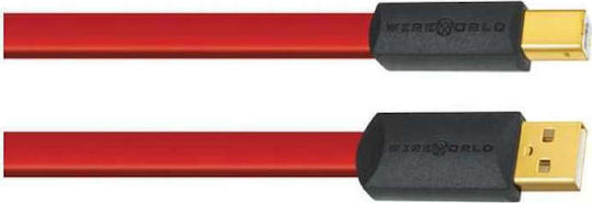 Wireworld USB 2.0 Cablu USB-A - USB-B Roșu 1m 41096