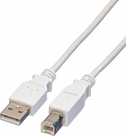 Roline 0.8m USB 2.0 Cable A-Male to B-Male White (11.99.8809)