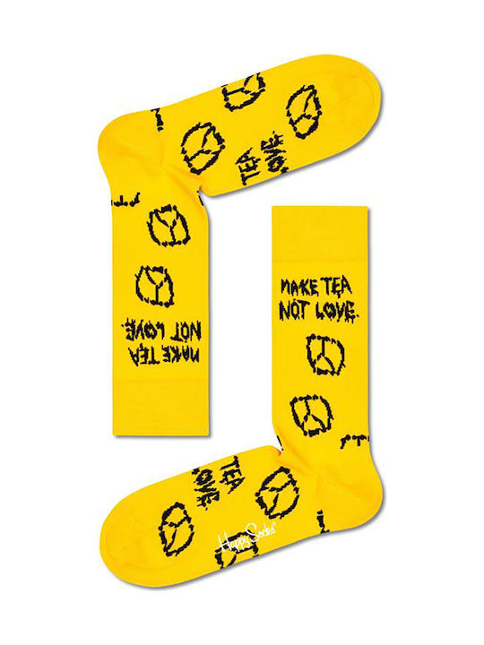 Happy Socks Monty Python Hell Κάλτσες με Σχέδια Κίτρινες