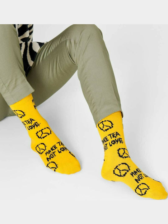 Happy Socks Monty Python Hell Κάλτσες με Σχέδια Κίτρινες