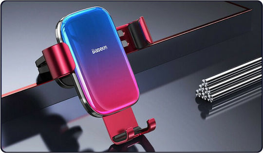 Baseus Glaze Gravity Car Mobile Mount with Adjustable Hooks Red
