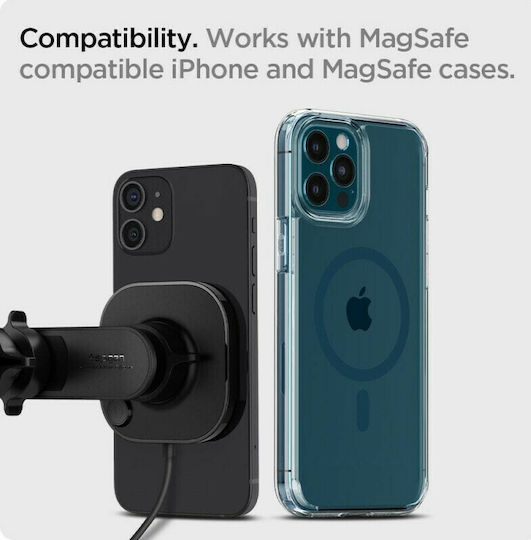 Spigen Βάση Κινητού Αυτοκινήτου ITS12w Magnetic Magsafe Vent με Μαγνήτη και Ασύρματη Φόρτιση