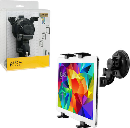 NSP Βάση Tablet Αυτοκινήτου 7'' - 10.2'' Tablet Holder με Ρυθμιζόμενα Άγκιστρα Μαύρη