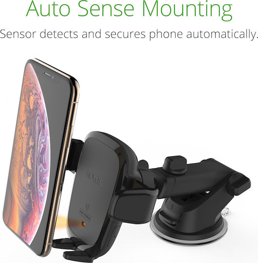 iOttie Βάση Κινητού Αυτοκινήτου Auto Sense Wireless με Ρυθμιζόμενα Άγκιστρα και Ασύρματη Φόρτιση