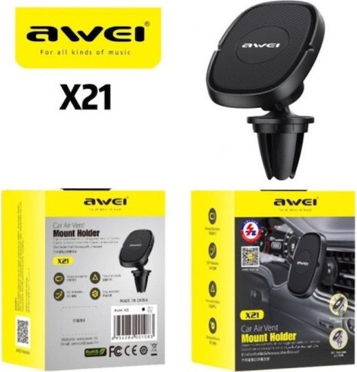 Awei X21 Black Auto Handyhalterung mit Magnet Schwarz