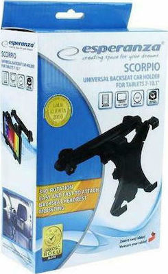 Esperanza Mobile Phone Holder and Tablet Car Scorpio with Adjustable Hooks Black